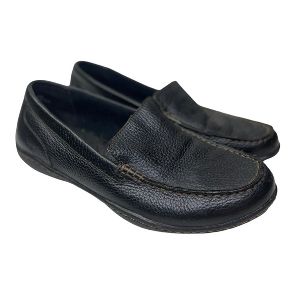 BOC Born Concept Men’s Black Leather Slip On Loafers - Picture 1 of 9